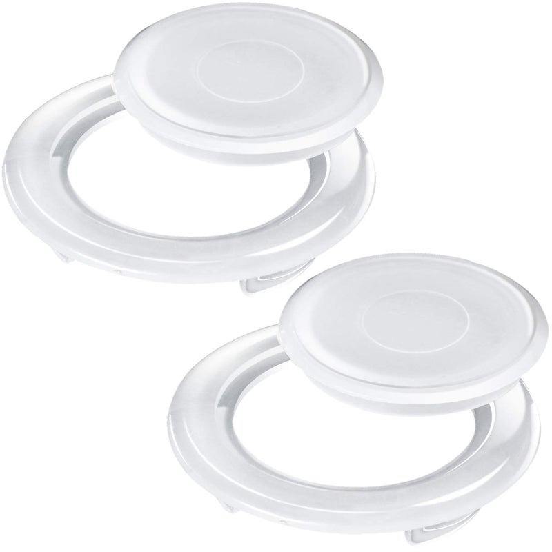 Bememo 2 Sets 2 Inch Patio Table Umbrella Hole Ring and Cap Set, Standard Size Umbrella Thicker Hole Ring Plug and Cap Set(Translucent) - Image 1